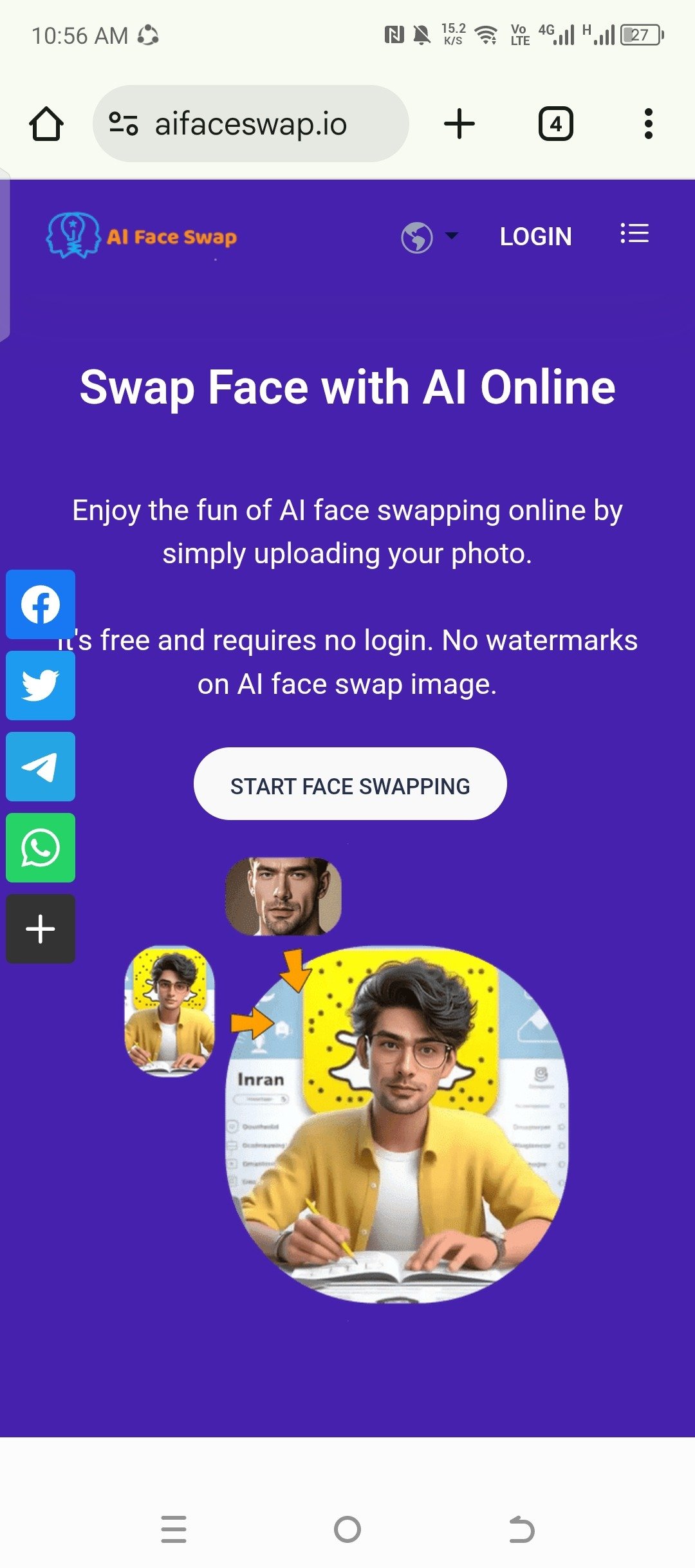 Swap face with Ai Online